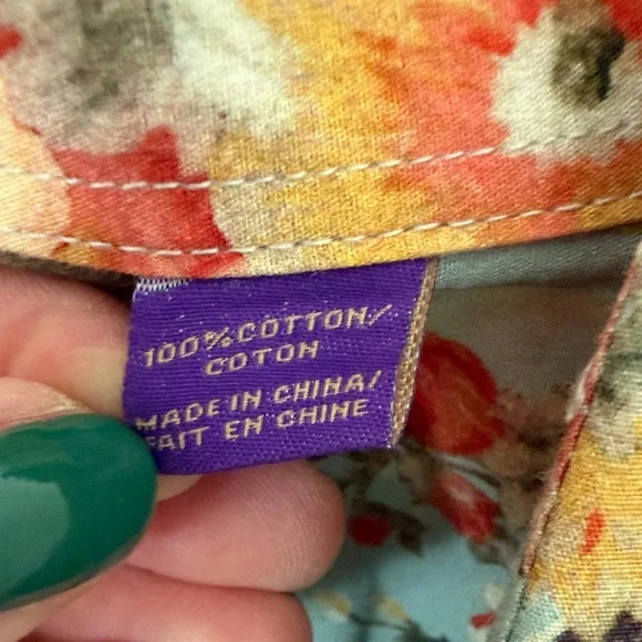 TALLIA Men's Light Blue Floral Button-Down Shirt with Multicolor Blooms - Picture 3 of 5